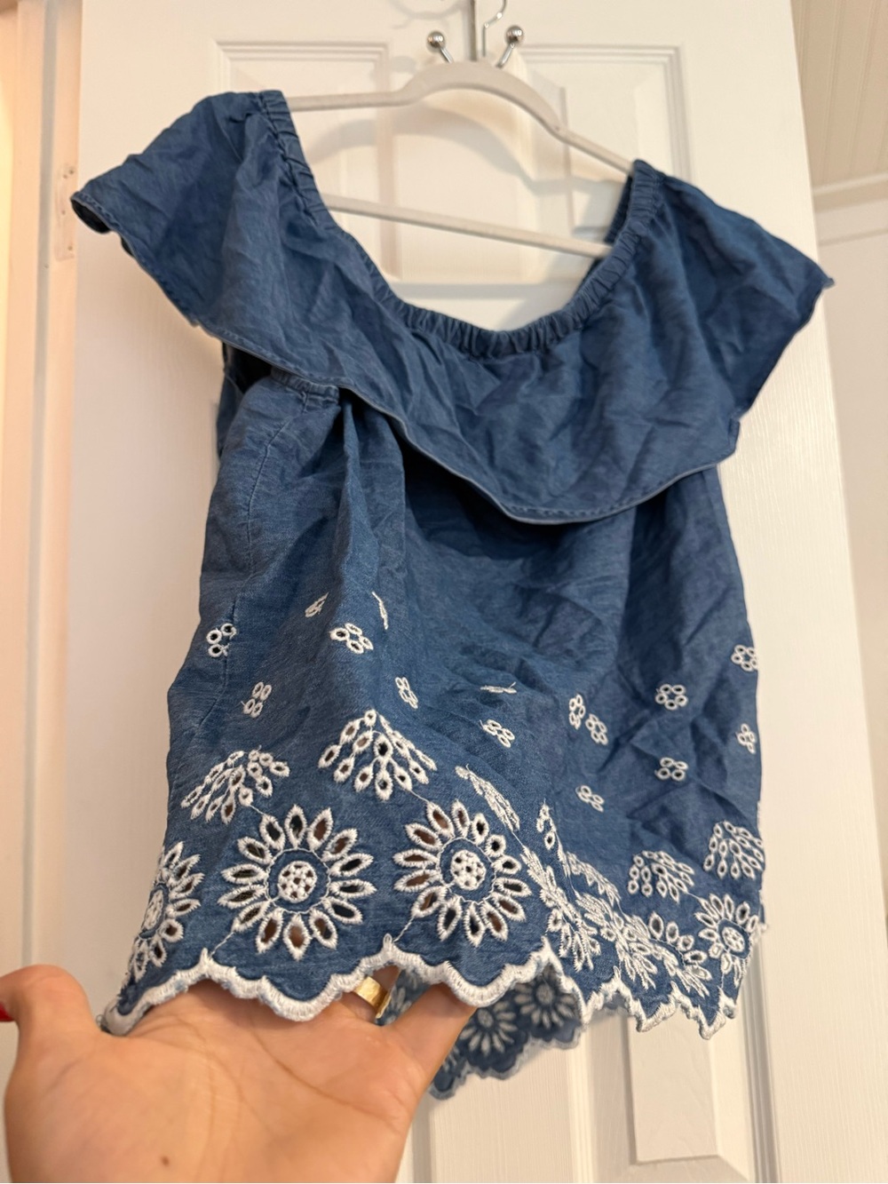Old Navy Light Blue Chambray Top